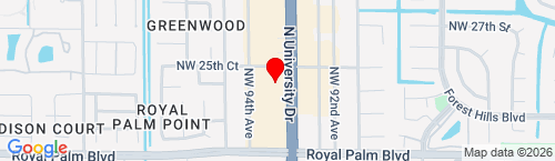 Map thumbnail of 2564 N. University Drive Coral Springs, FL 33065